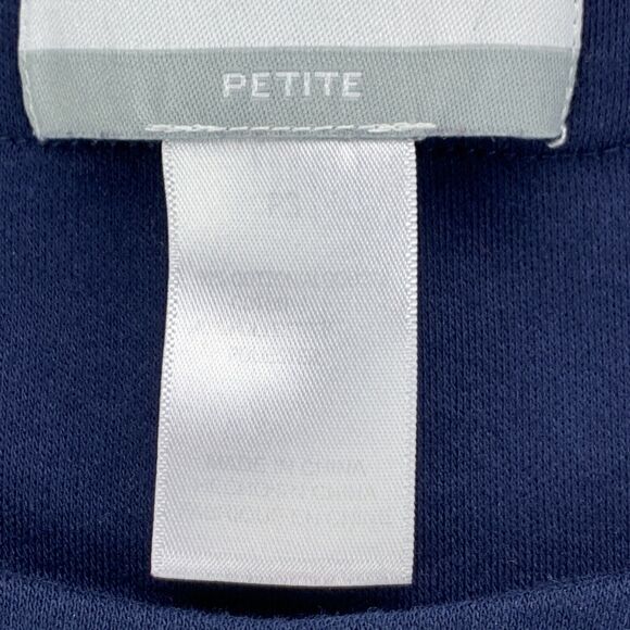 ALFRED DUNNER Womens Blouse Top Petite Small Blue Embellished Sailing Boat - Picture 6 of 10